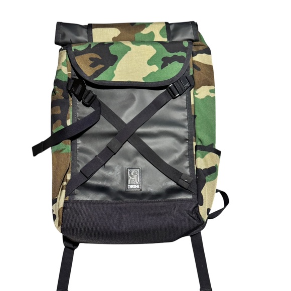Chrome Industries Bravo 2.0 Camo Backpack Rolltop Watrer Proof Book Bag OS - Picture 3 of 6